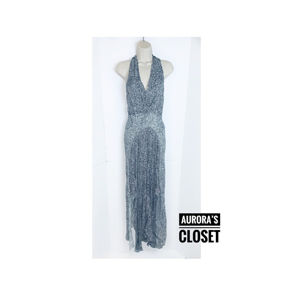 Maje M Renalle Animal Print Maxi Dress Asymmetrical AW20 Judith Milgrom NWT $455